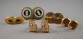 Five Pairs of 14kt Gold Cuff Links