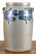 Pennsylvania or Maryland threegallon stoneware crock