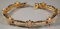 14kt Gold and Diamond Flower Bracelet