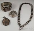 Three Antique Silver Jewelry Items