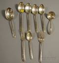 Nine Towle Sterling Silver Candlelight Mostly Serving Flatware Items