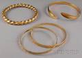 Four Gold Bracelets