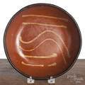 Pennsylvania slip decorated redware shallow bowl