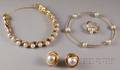 Small Group of 14kt Gold and Pearl Jewelry