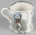 Staffordshire transferware mug