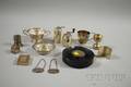 Approximately Twelve Small Sterling Silver Tableware Items