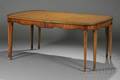 Edwardian Inlaid Satinwood and Mahogany Dining Table