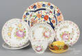 Five Queens Rose pearlware plates