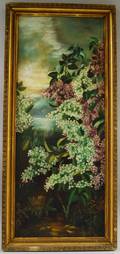 Late 19th Century American School Oil on Canvas Depicting Lilacs