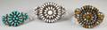 Three Zuni Cluster Bracelets