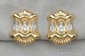 18kt Gold Platinum and Diamond Earclips
