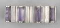 Mexican 970 Silver and Amethyst Bracelet Antonio Pineda