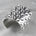 Sterling Silver and Crystal Mossi Cuff Lalique