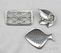Three Sterling Silver Brooches Henning Koppel Georg Jensen LaPaglia