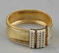 Antique Gold and Split Pearl Bracelet