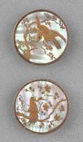 Art Nouveau Motherofpearl Pictorial Cuff Buttons