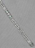 Art Deco Platinum Emerald and Diamond Bracelet JE Caldwell  Co