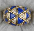 18kt Gold Lapis and Diamond Ring Van Cleef  Arpels
