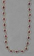 18kt Gold Ruby and Diamond Necklace