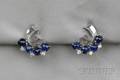 Platinum Sapphire and Diamond Earclips Raymond Yard