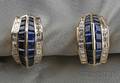 18kt Gold Sapphire and Diamond Earclips Oscar Heyman