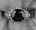 Platinum Sapphire and Diamond Ring