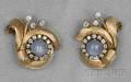 18kt Gold Star Sapphire and Diamond Earclips