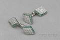 Art Deco Platinum Emerald and Diamond Cuff Links