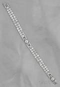 Art Deco Platinum and Diamond Bracelet Cartier