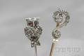 Two Antique Gemset Stickpins
