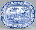 Blue Staffordshire Nuneham Courtenay platter