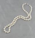 Cultured Pearl and Diamond Necklace