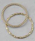 Two Gold Bangles Tiffany  Co