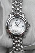 Stainless Steel and Diamond Happy Sport Wristwatch Chopard