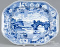 Blue Staffordshire Ponte Rotto platter