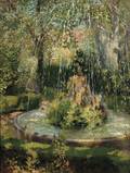 Francis Luis Mora American 18741940 A Fountain in Granada