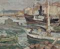 Harry Aiken Vincent American 18641931 Fishing Boats at Harbor