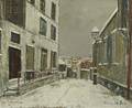 Maurice Utrillo French 18831955 Impasse trainee sous la neige  Montmartre
