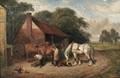 Attributed to Samuel Joseph Clark British 1834c 1912 At the Blacksmith
