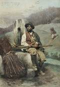 Francesco Coleman Italian 18511918 The Wood Gatherer