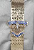 Retro 14k Gold Sapphire and Diamond Buckle Bracelet Tiffany  Co