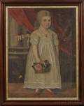 American School 19th Century Portrait of Lavinia Fanning Age Seven Years