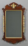 Chippendalestyle Mahogany and Giltgesso Mirror