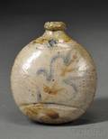 Cobaltdecorated Stoneware Flask