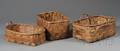 Three Decorated Splint Baskets