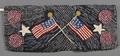 Patriotic Wool Hooked Mat