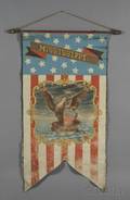 Polychromepainted Centennial Banner Depicting the State Seal of Mississippi