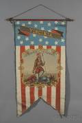 Polychromepainted Centennial Banner Depicting the State Seal of Virginia
