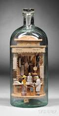 Carl Worner Diorama Whimsy Bottle of a Meat Market