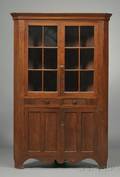 Glazed Cherry Corner Cupboard
